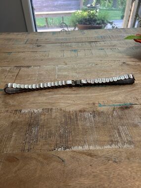 Leather Silver-Tone Concho Belt That Stretches. Made and Bought atAnthropologie